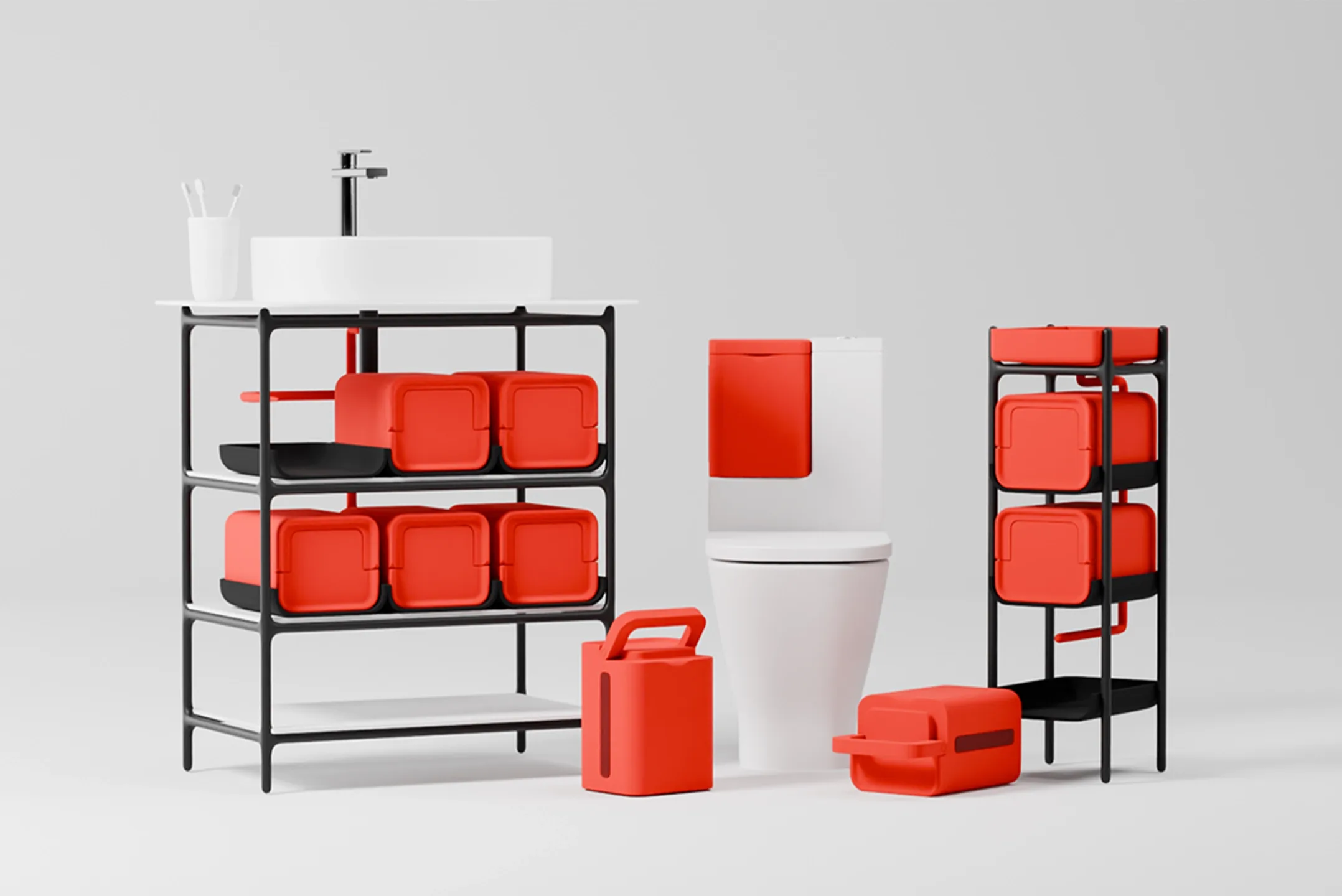 Infografía y propuesta de diseño conceptual de baño Reco para Roca