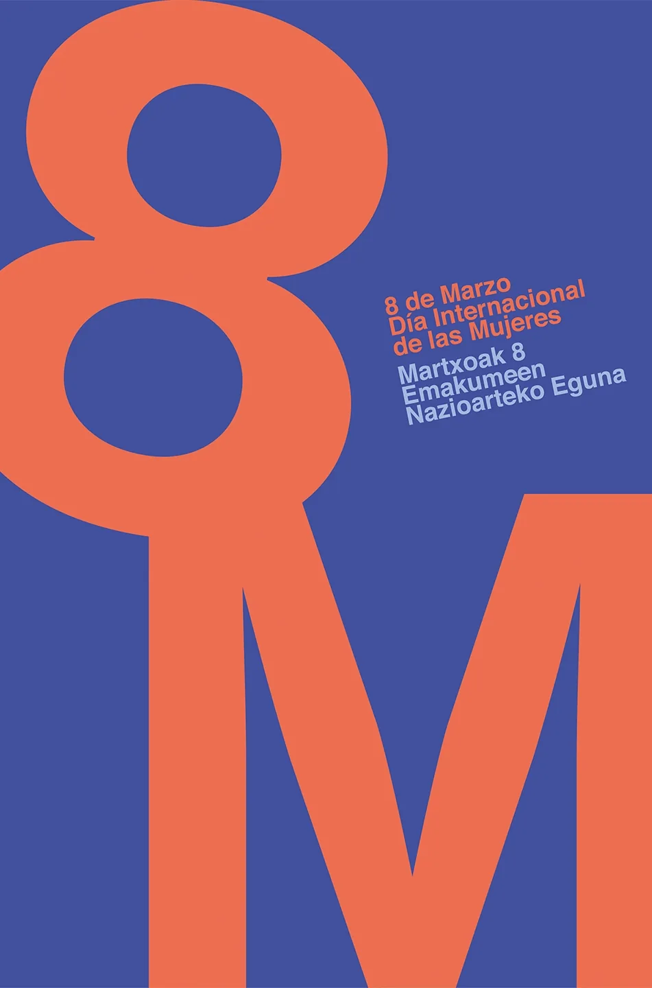 Póster de concienciación para el Día Internacional de la Mujer 8M